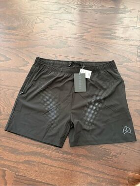NEW RawGear Edge Train Stretch Shorts Black Athletic Gym Shorts Size XL NWT